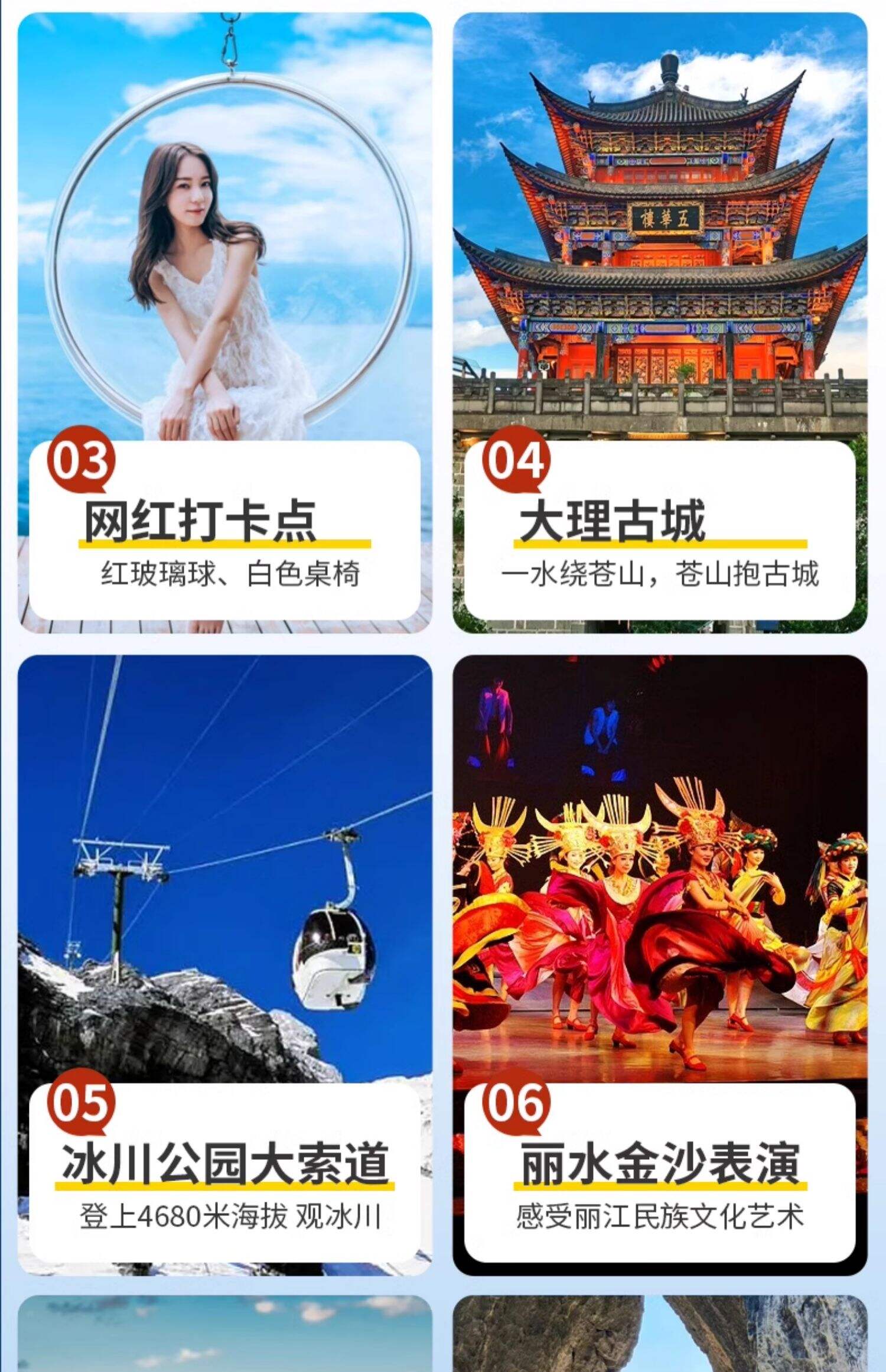 【全国出发】云南旅游昆明大理丽江6天5晚跟团游玉龙雪山洱海旅拍 行程图 7