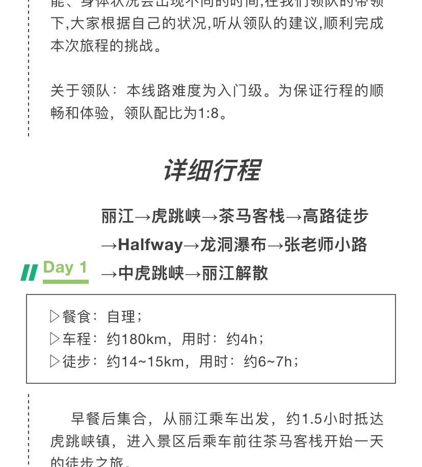 ❣️丽江虎跳峡高路徒步1日游 行程图 8
