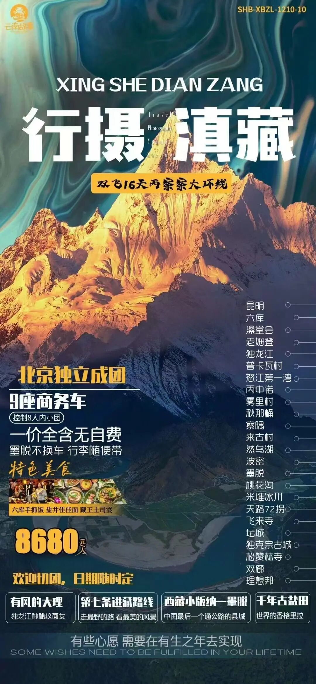 行摄/滇藏双飞16天丙察察大环线 行程图 2
