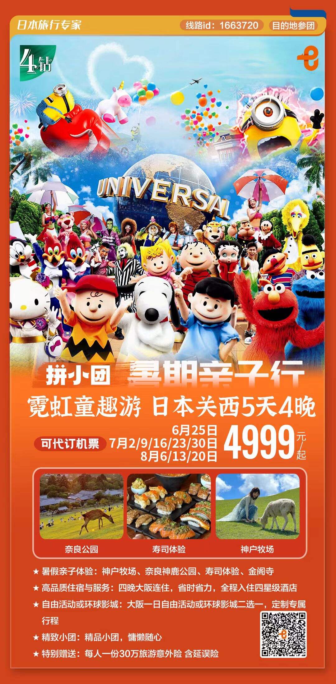 霓虹童趣游 日本关西5天4晚 行程图 2