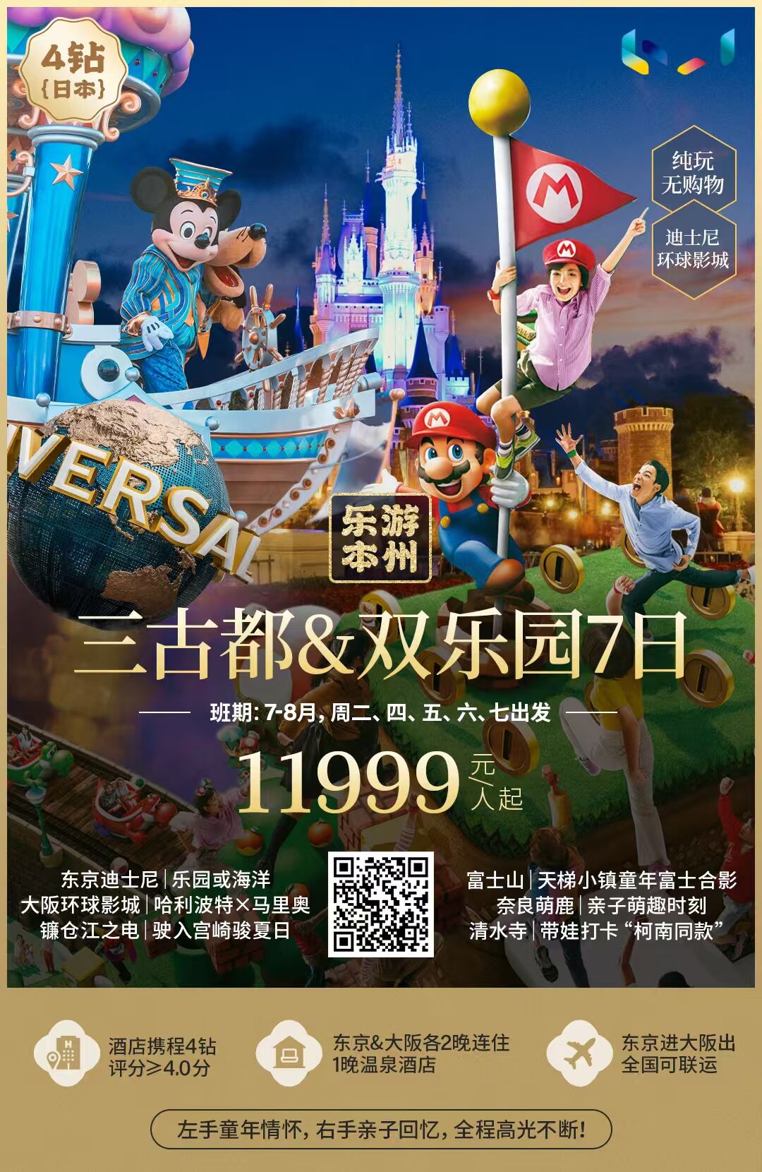 三古都&双乐园7日 行程图 2