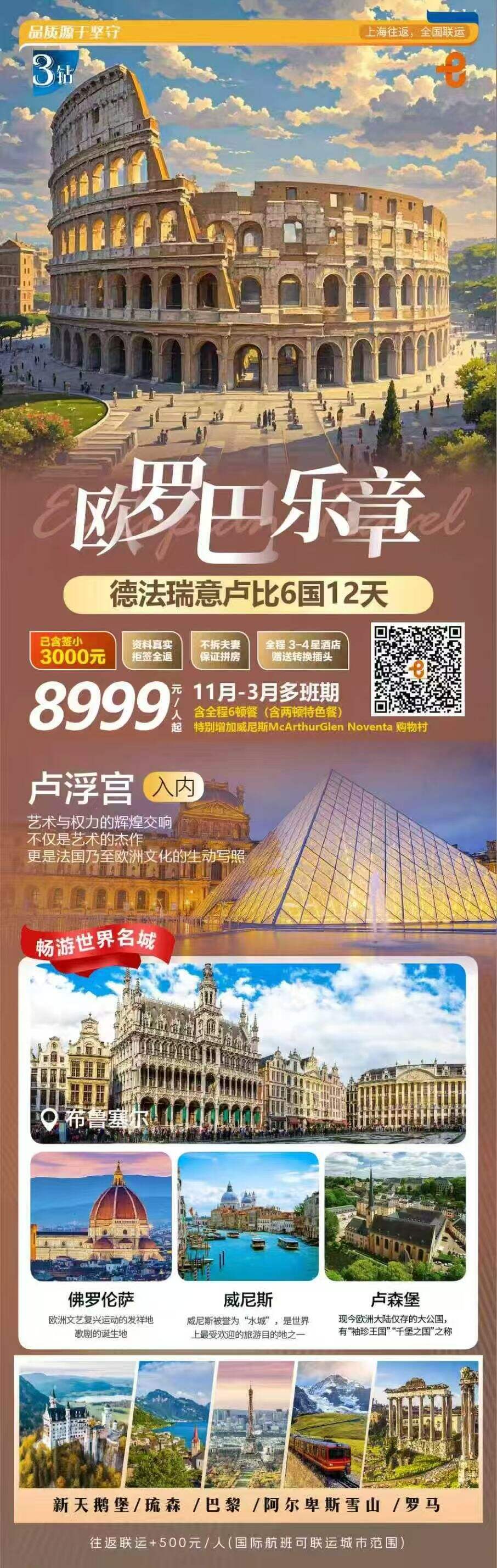 德法瑞意卢比6国12天 行程图 2