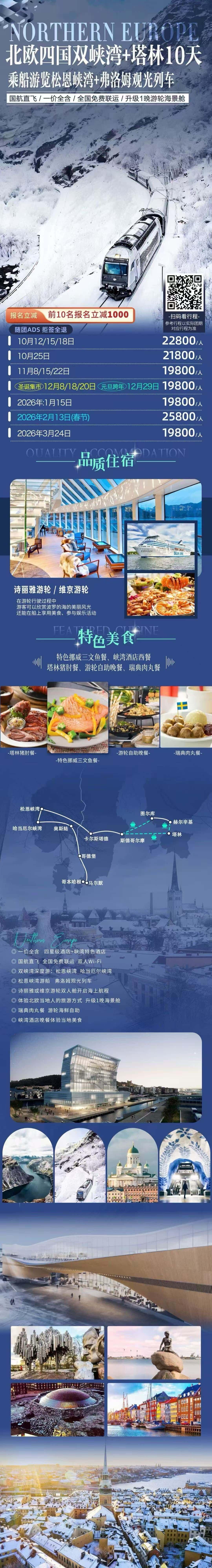 北欧四国双峡湾+塔林10天 行程图 2