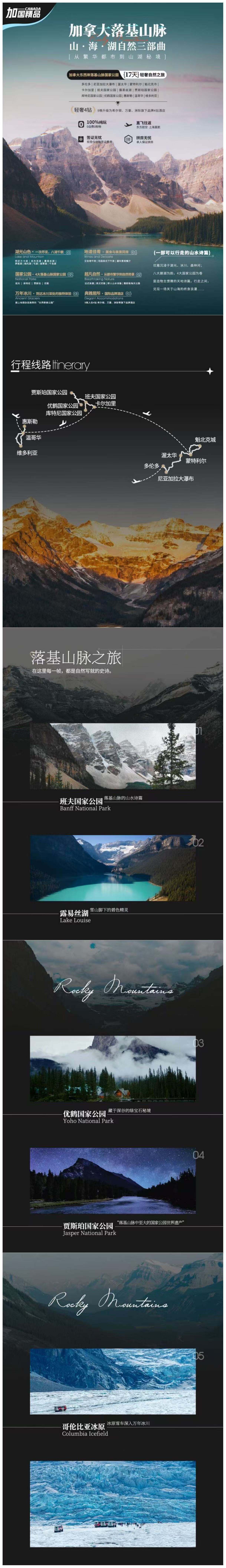 加拿大落基山脉 东西岸落基山脉国家公园17天轻奢自然之旅 行程图 3