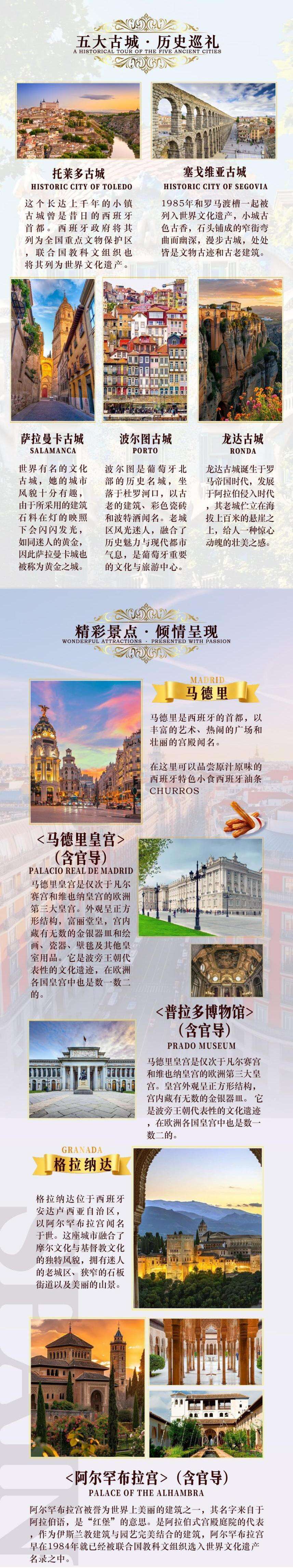 高端西班牙+葡萄牙12晚15天 行程图 5