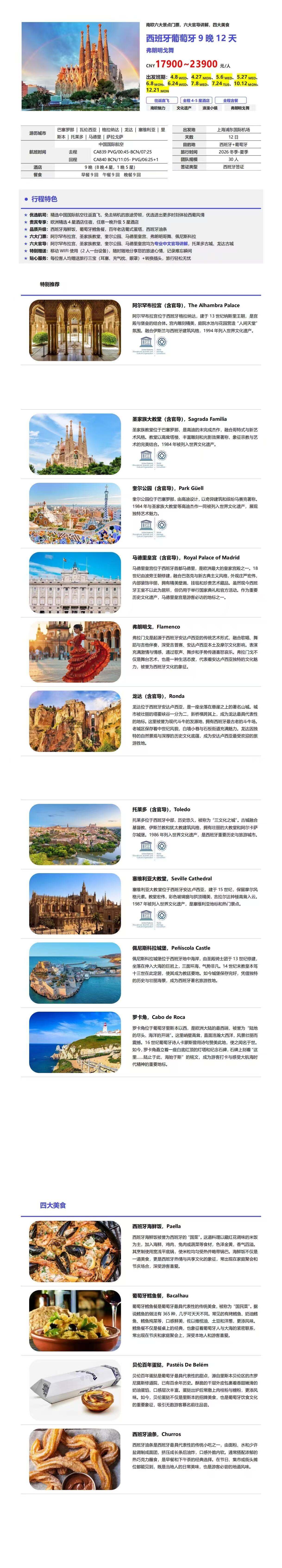 西班牙葡萄牙9晚12天 行程图 4