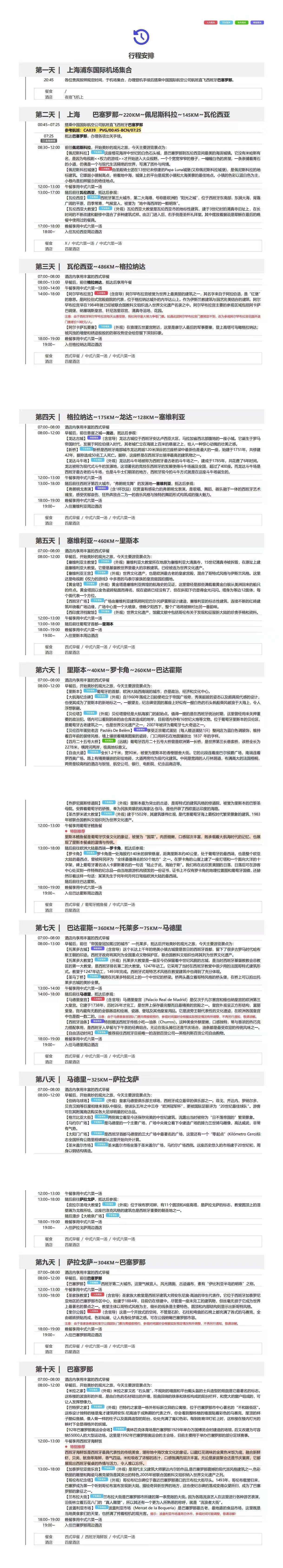 西班牙葡萄牙9晚12天 行程图 5