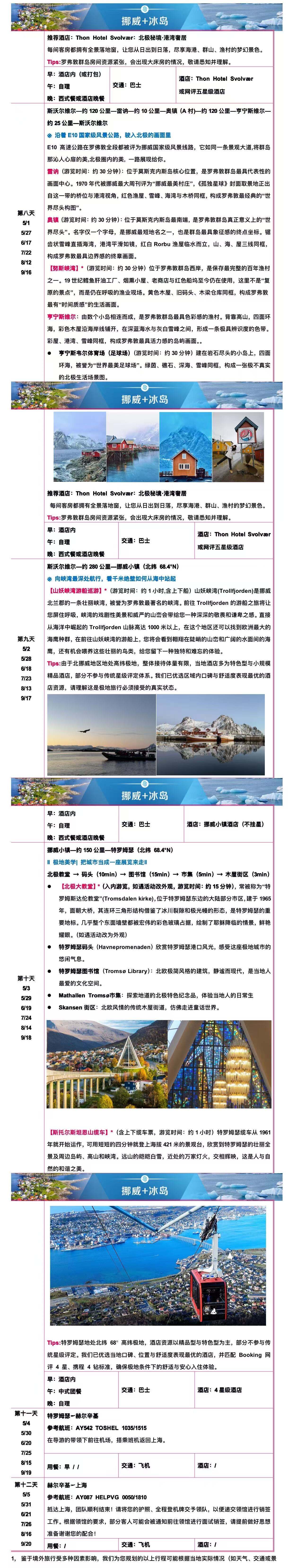 永昼之境 极地之歌 北挪威➕冰岛12日 25人团 行程图 5