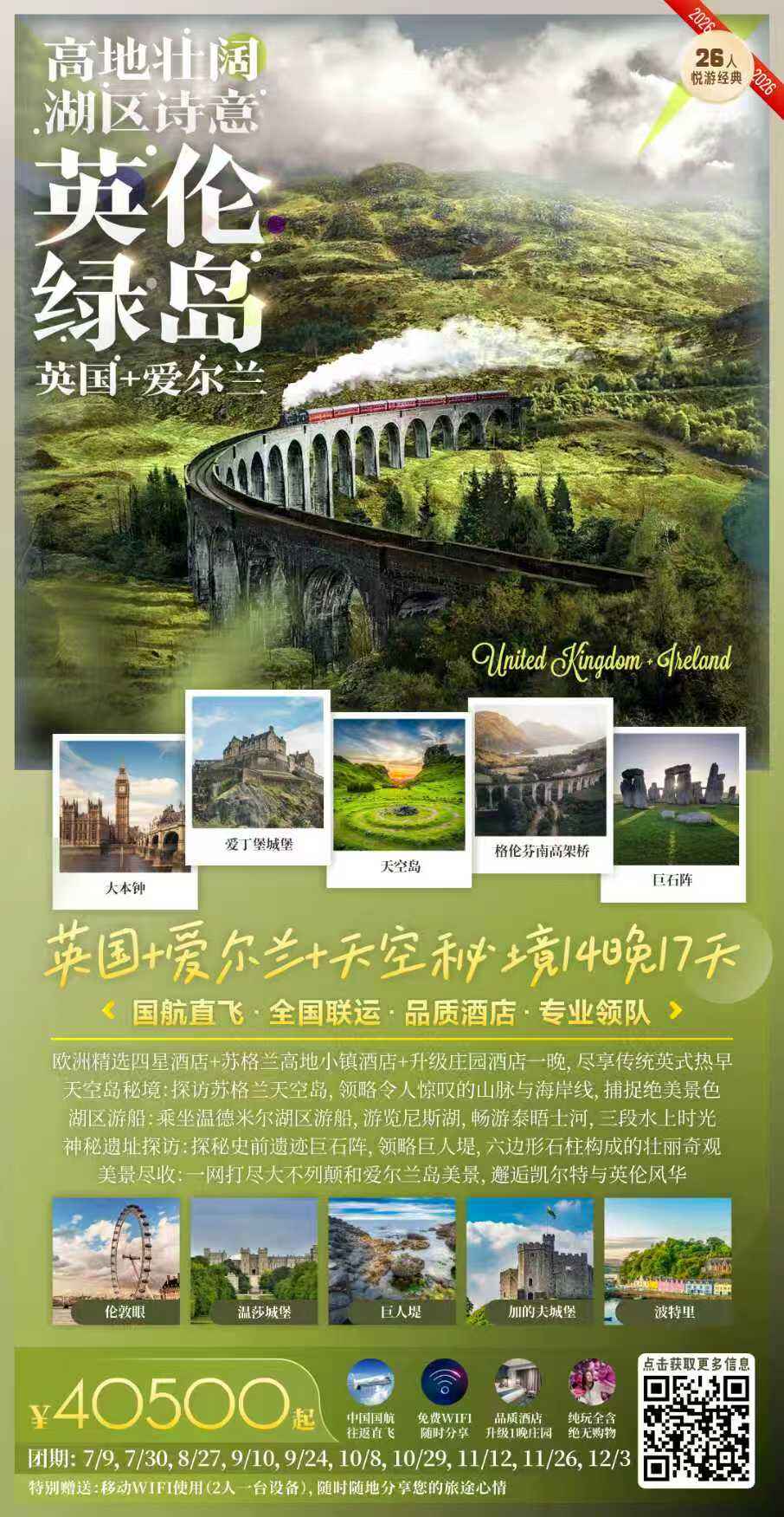 英国+爱尔兰+天空岛14晚17天 行程图 3