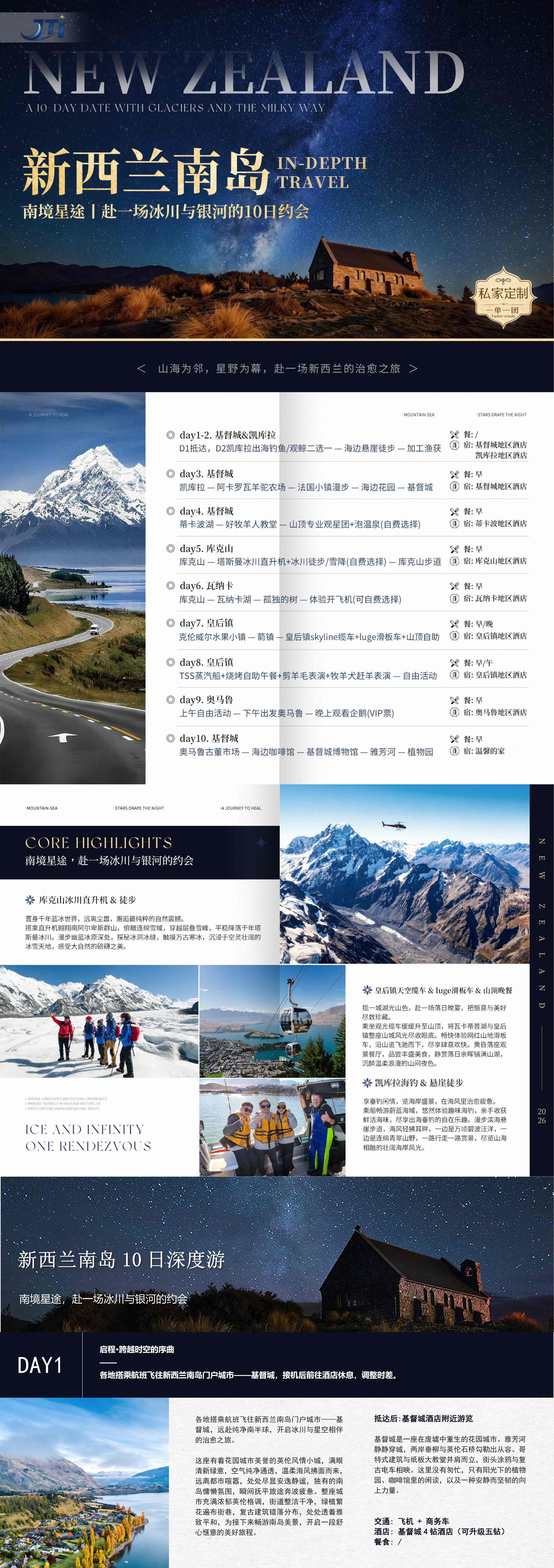新西兰南岛 南境星途|赴一场冰川与银河的10日约会 行程图 3