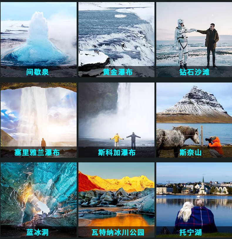 中文团 冰岛旅游南海岸黄金圈冰河湖斯奈山半岛蓝湖温泉极光6日游 行程图 4