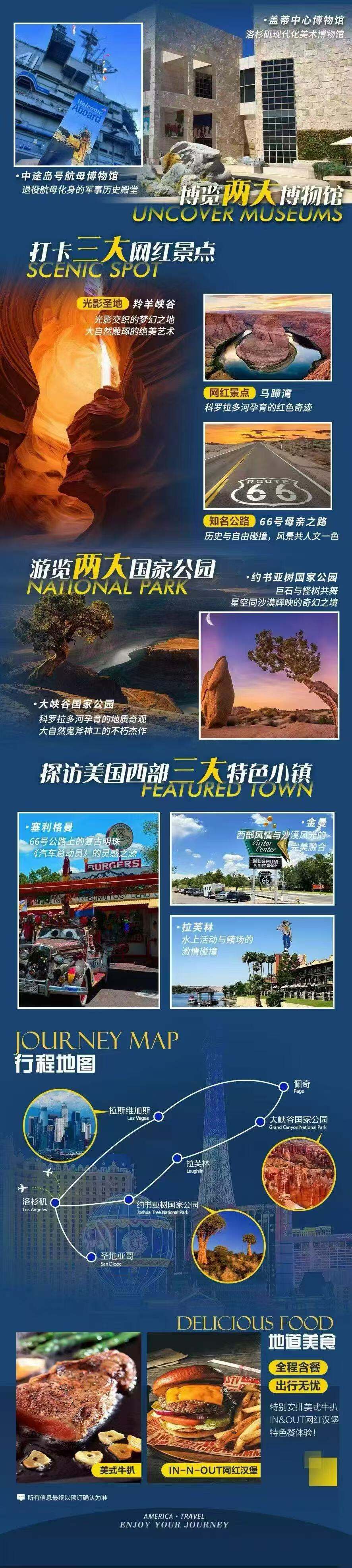 美西10天·暑期精选·真正的一价全包 3大名城+2大国家公园+2大名校+2大博物馆+1大主题公园 行程图 3