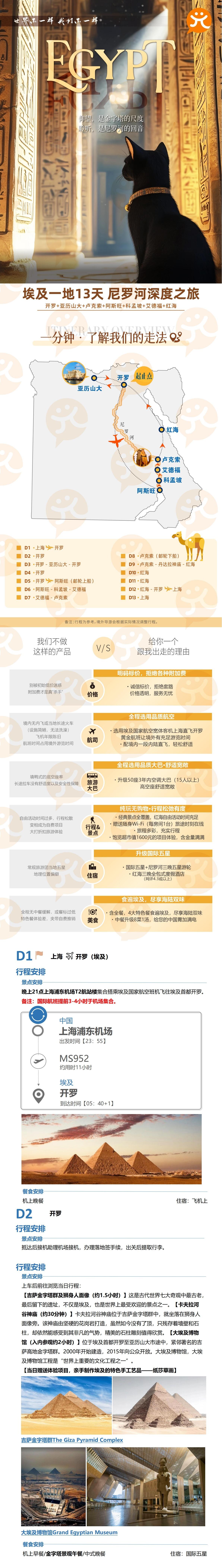 【纯玩】埃及一地13天尼罗河深度之旅 行程图 3