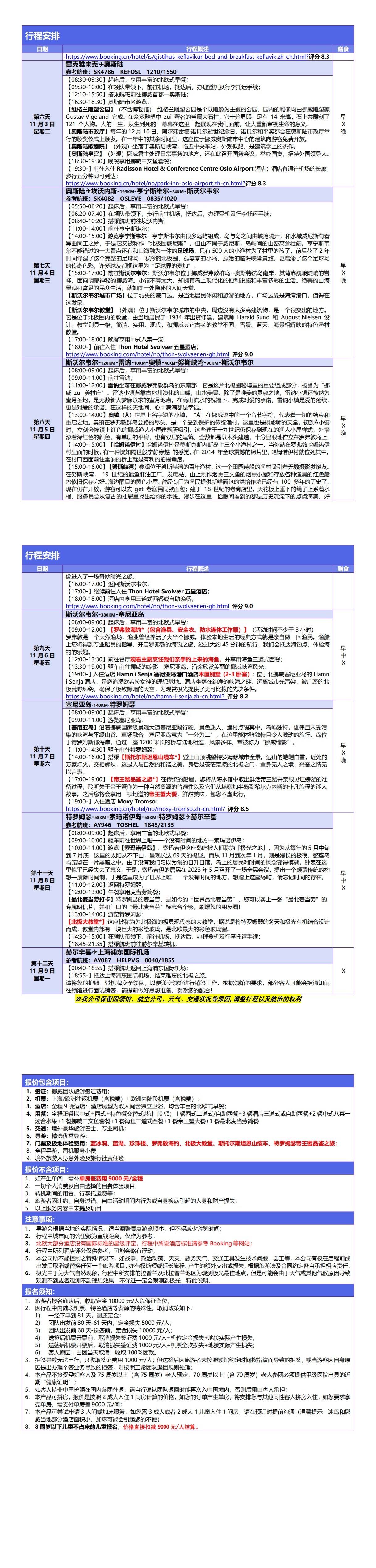 北挪威+冰岛+北极光9晚12日 行程图 5
