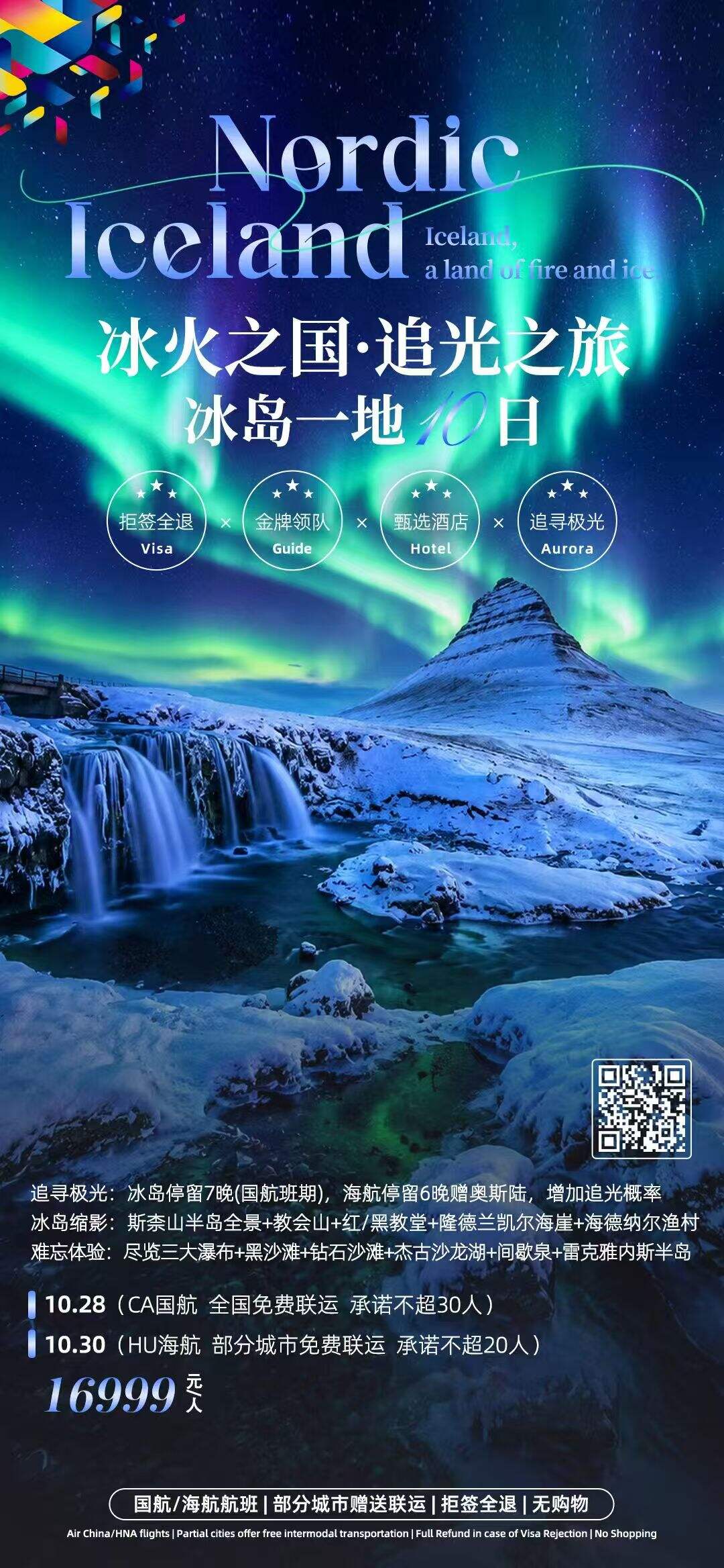冰火之国·追光之旅冰岛一地10日 行程图 2