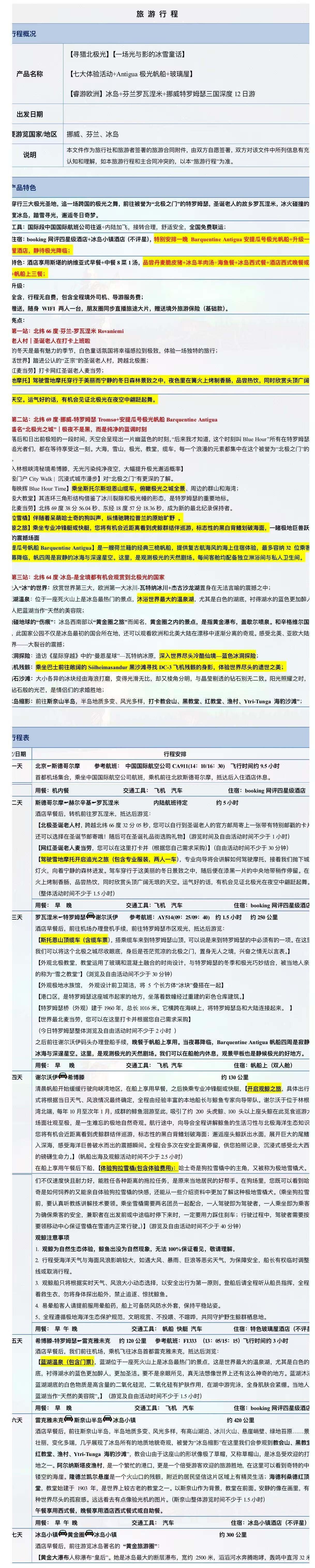 寻猎北极光·一场光与影的冰雪童话 挪威+芬兰+冰岛三国12日游 行程图 3