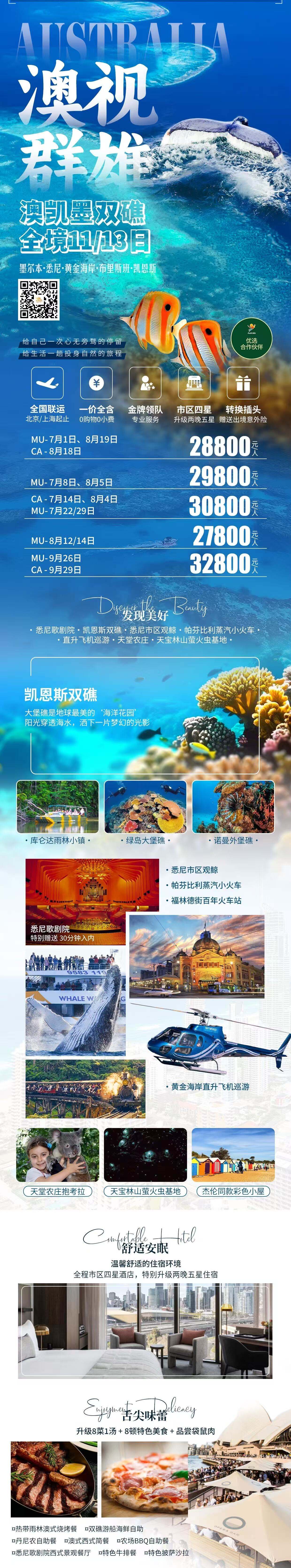 澳视群雄 澳凯墨双礁全境11/13天 墨尔本·悉尼·黄金海岸·布里斯班·凯恩斯 行程图 2