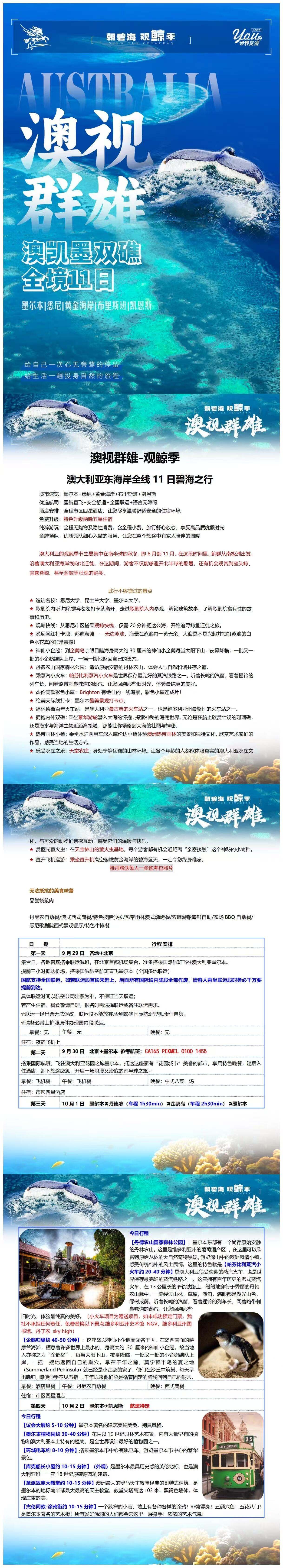 澳视群雄 澳凯墨双礁全境11/13天 墨尔本·悉尼·黄金海岸·布里斯班·凯恩斯 行程图 3