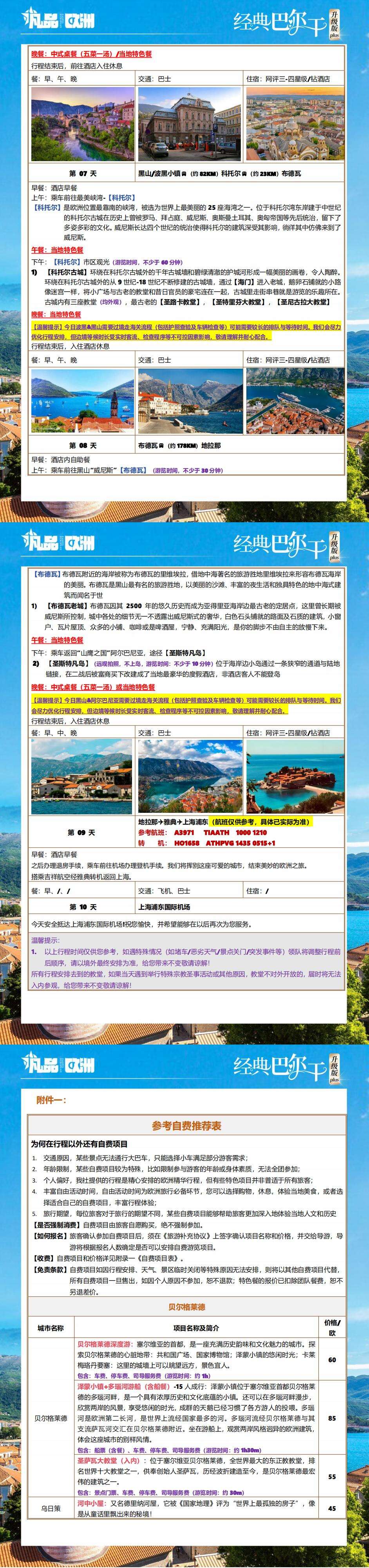 经典巴尔干升级版 免签四国-塞波黑+阿尔班尼亚10日 行程图 6