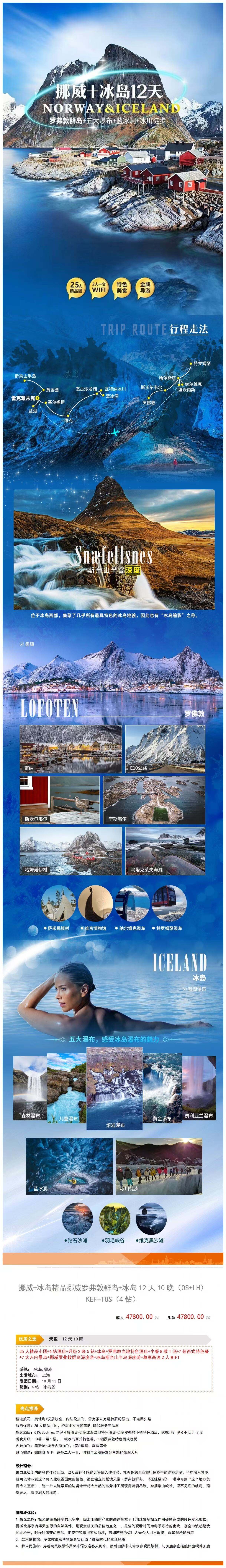 挪威+冰岛12天 罗弗敦群岛+五大瀑布+蓝冰洞+冰川徒步 行程图 3