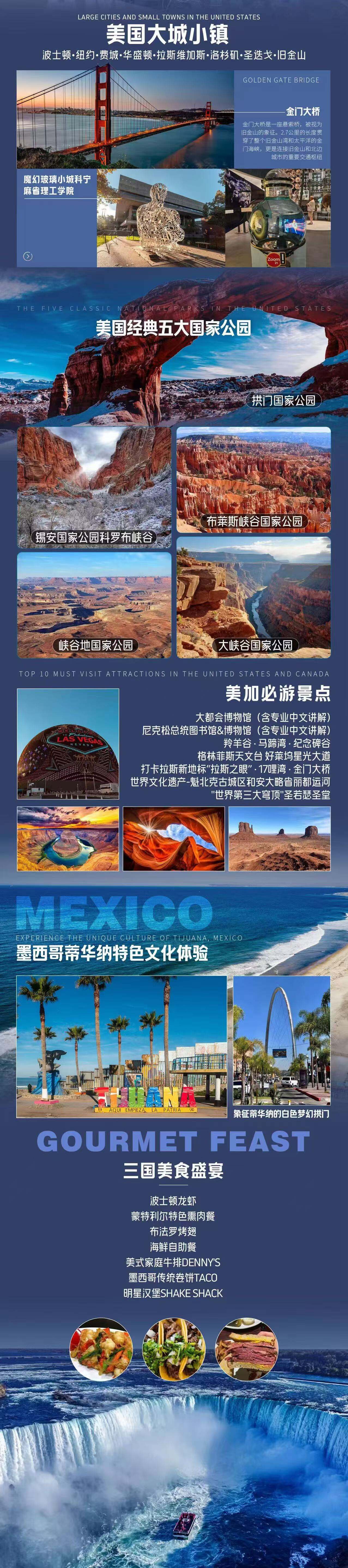 北美三国·美见枫城色 加映云墨间 加拿大五大名城+墨西哥蒂华纳+美国五大公园+东西海岸20日 行程图 3