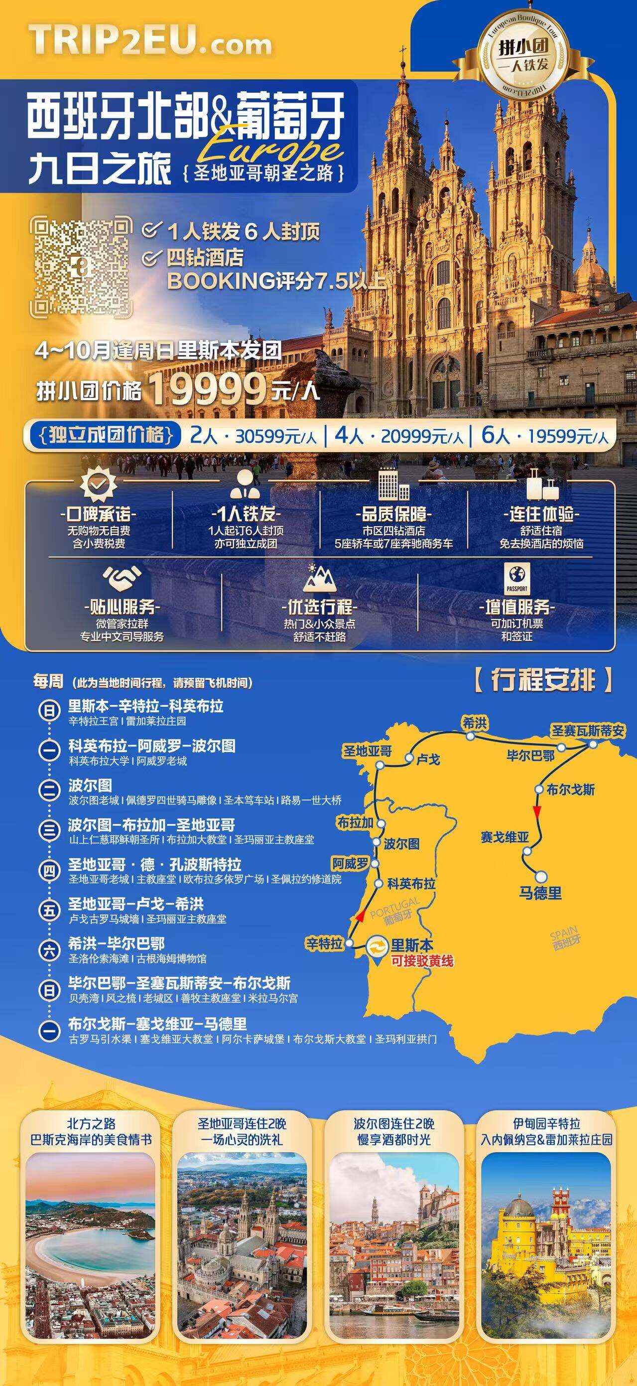 西班牙北部&葡萄牙九日之旅 行程图 2