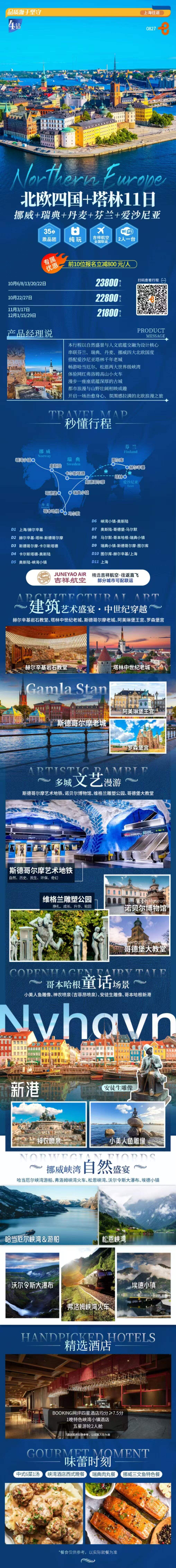 北欧四国+塔林11日 挪威+瑞典+丹麦+芬兰+爱沙尼亚 行程图 2